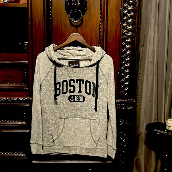BOSTON SOFT GRAY HOODIE. Size M. Extremely comfortable. Enjoyed just once. 😊 - Picture 4 of 11